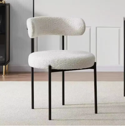 Modern Iron Glass Cafe Chair with Metal Legs frame Dining Room Furniture Makeup Office Chairs Restaurant chairs