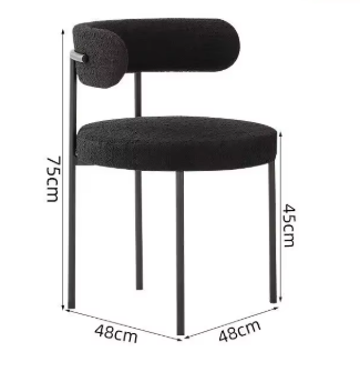 Modern Iron Glass Cafe Chair with Metal Legs frame Dining Room Furniture Makeup Office Chairs Restaurant chairs